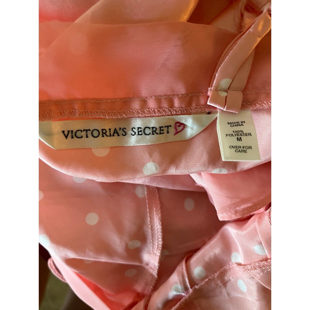 Vintage Y2K Victoria’s Secret Pink Polka Dot Teddy Bodysuit M - Picture 3 of 3